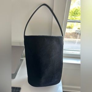 J Crew Berkeley Bucket bag in leather and calf hair